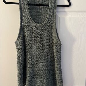 Aerie Green Sleeveless Knit Tank Top